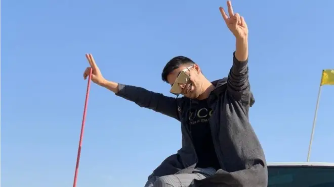 تصویر علی فاضلی مفرد (معروف به علیرضا) در صفحه اینستاگرامش