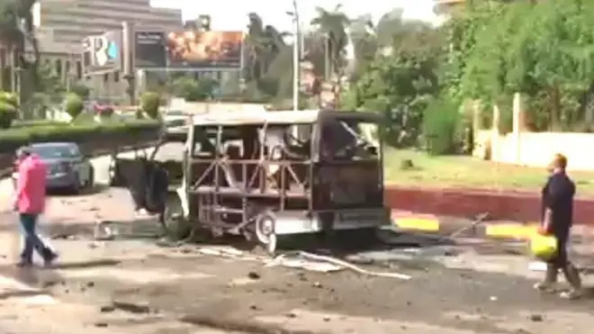 إصابة تسعة أشخاص في حادث القاهرة