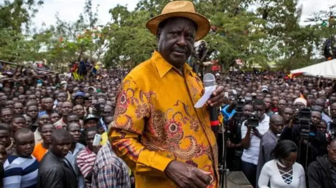 Raila Odinga don call for mass protests on Thursday.