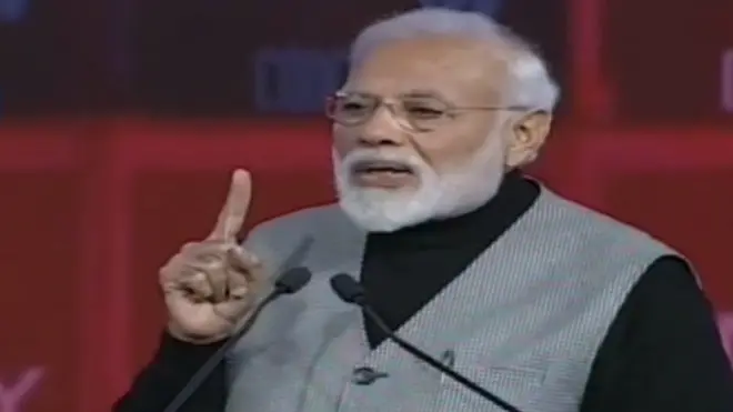 इंडिया टुडे के कार्यक्रम में बोलते हुए नरेंद्र मोदी