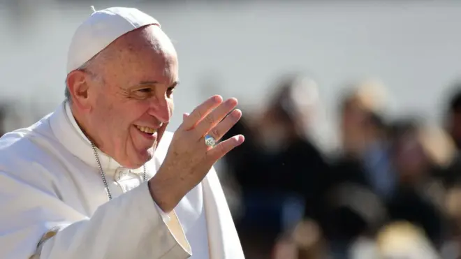 Pope Francis said the idea of relaxing celibacy rules was "not a solution"