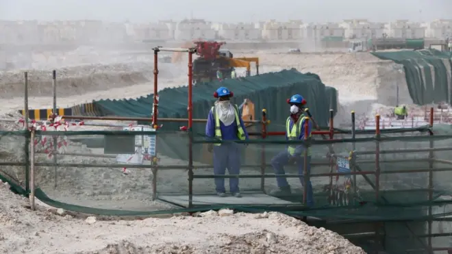 කටාරයේ රැකියා කරන විදේශීය ශ්රමිකයන්