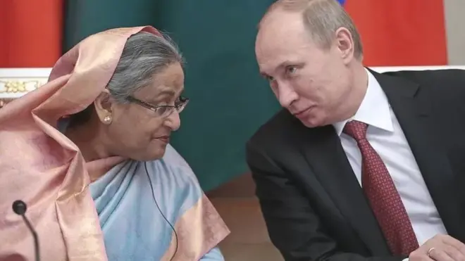 शेख़ हसीना और पुतिन