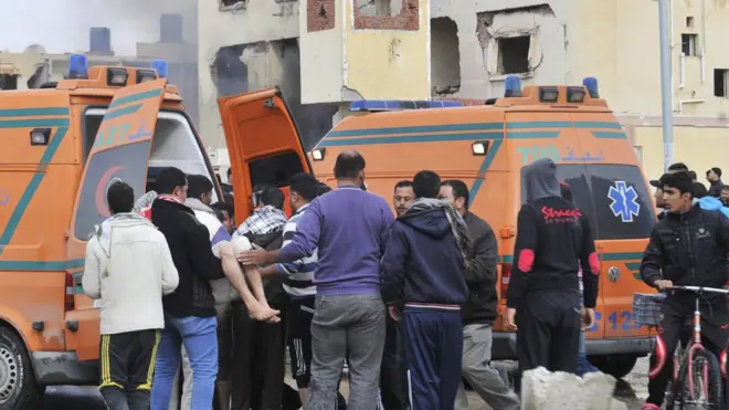 صورة أرشيفية لانفجار بمدينة العريش.