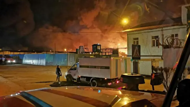 пожар в колонии