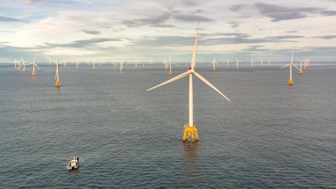 Last turbine installed at Scotland s biggest offshore wind farm BBC