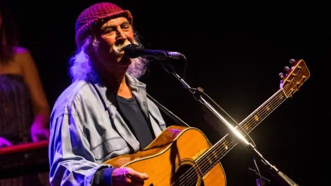 David Crosby performs in Milan in 2018