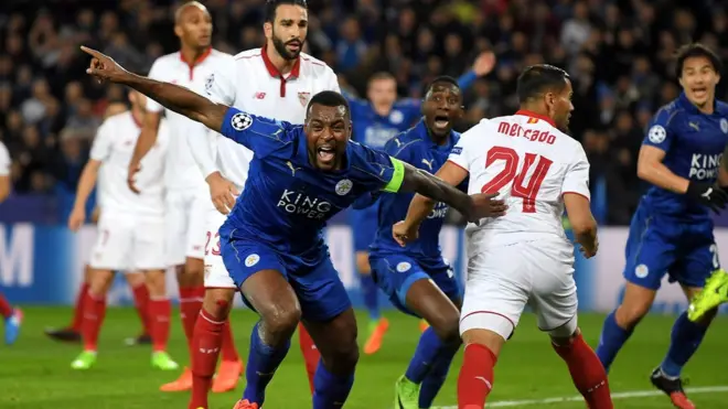 Leicester City maju ke delapan besar Liga Champions dengan menyingkirkan Sevilla.