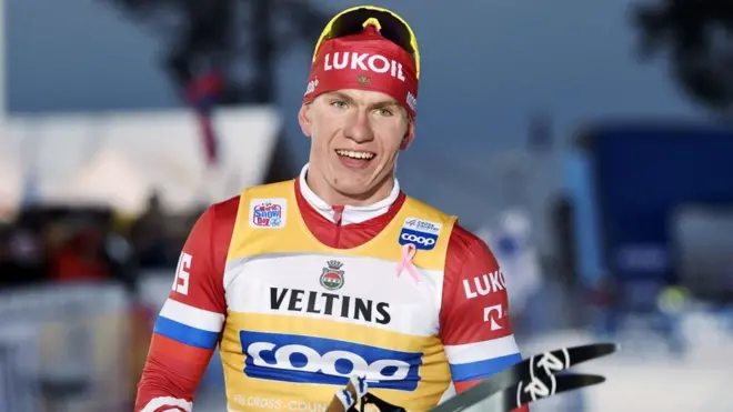 Лідер російської команди Олександр Большунов вчинив конфлікт на фінішній прямій, коли йому не вдалося обігнати суперника