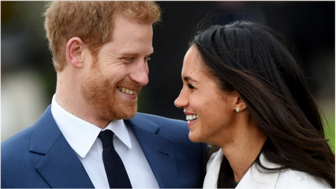 Meghan Markle and Prince Harry at their first appearance together in public in September 2017