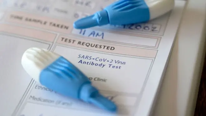 Lancets used to prick fingers for antibody tests