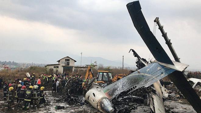 Footage shows plane crash site