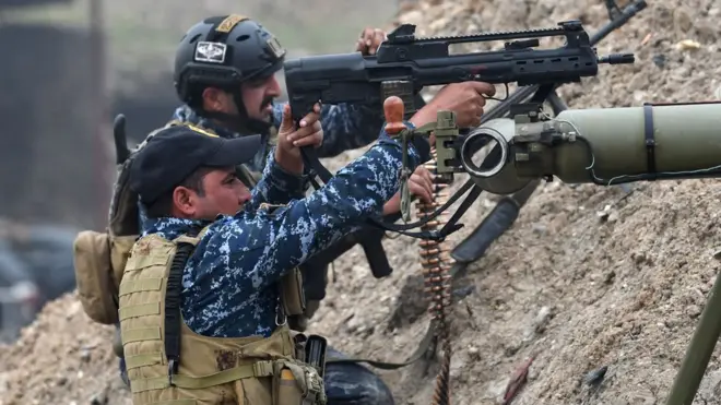 قوات حكومية عراقية في معركة الموصل