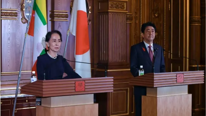 ၂၀၁၈ ခုနှစ် မဲခေါင် ဂျပန် ထိပ်သီး အစည်အဝေးအတွက် ဂျပန်နိုင်ငံကို ရောက်နေတဲ့ နိုင်ငံတော် အတိုင်ပင်ခံ