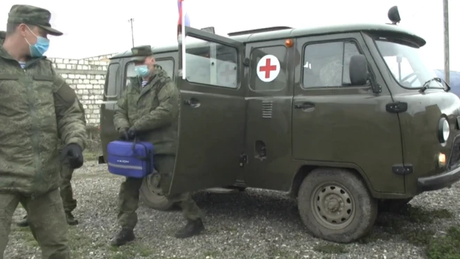 Rusiyalı hərbi həkimlər Qarabağda