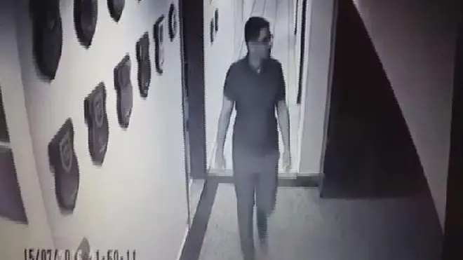 Kemal Batmaz'ın 15 Temmuz gecesi Akıncı Hava Üssü'nde olduğunu gösteren görüntüler.