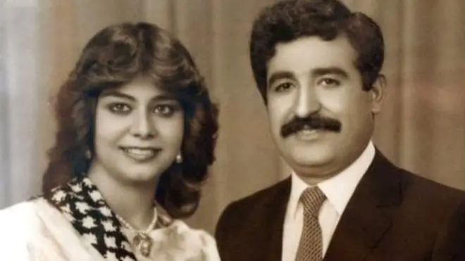 رغد حسین اپنے شوہر حسین کامل الماجد کے ساتھ