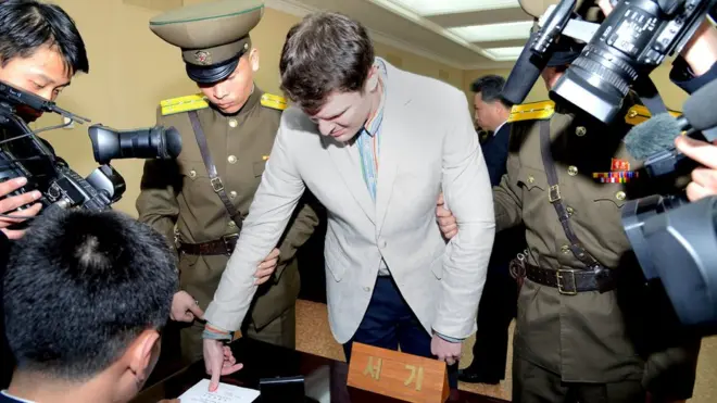 Otto Warmbier fell into a coma shortly after his trial in March last year