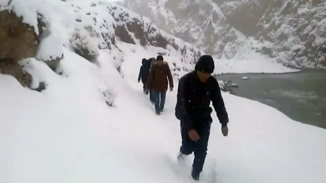 Студенты в горах