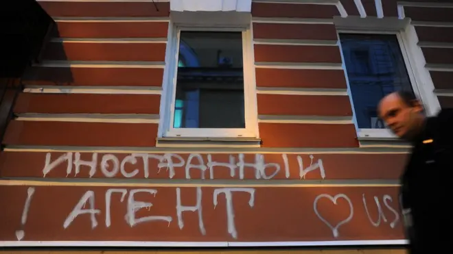 граффити "иностранный агент"