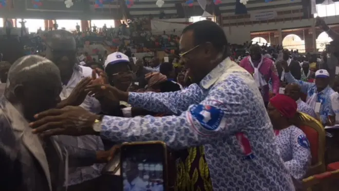 Pascal Affi N'Guessan au congrès du FPI, les 27 et 28 juillet 2018, à Abidjan