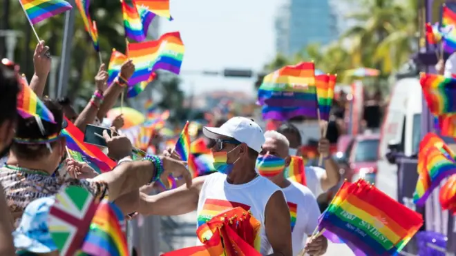 Marcha del Orgullo en Miami Beach, Florida, en el 2021.