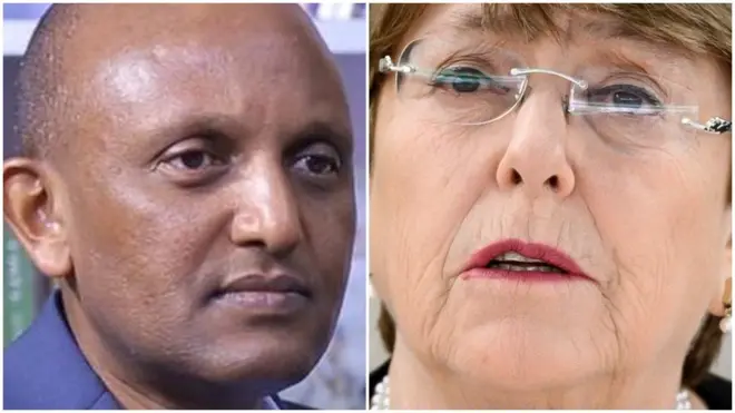 የኢሰመኮ ዋና ኮሚሽነር ዳንኤል በቀለ (ዶ/ር) እና የመንግሥታቱ ድርጅት የሰብአዊ መብቶች ኮሚሽነር ሚሸል ባሽሌት