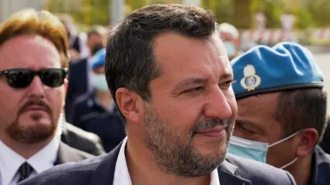 Mr Salvini said he was defending the government's policy to protect Italy