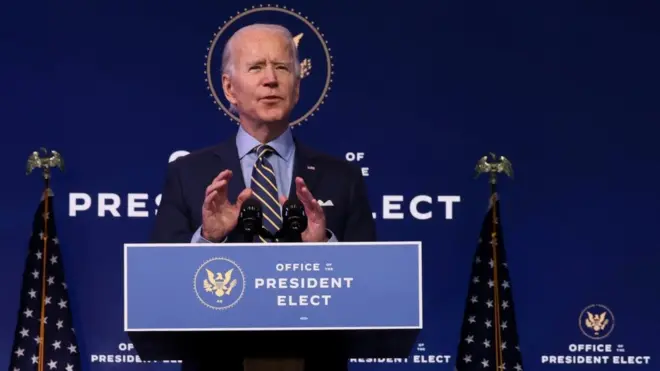 Biden ofreció su discurso el lunes en Wilmington.