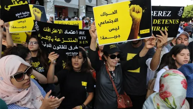 مظاهرات في الرباط للإفراج عن قادة الحراك الشعبي