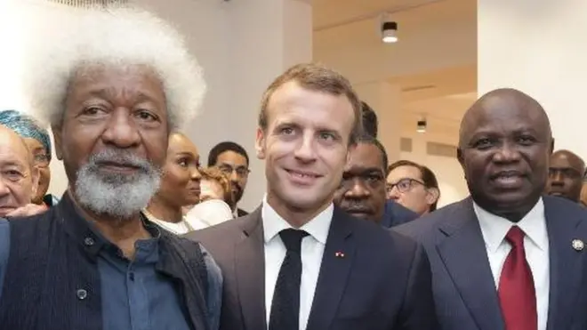 Wole Soyinka, Emmanuel Macron na Akinwunmi Ambode