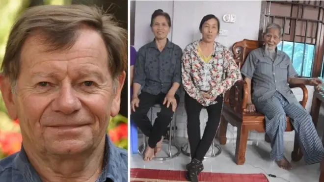Giáo sư André Menras (trái), tên Việt Nam là Hồ Cương Quyết, từng gắn bó với VN trong nhiều năm