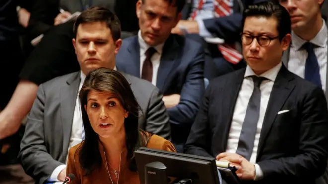 مندوبة أمريكا في مجلس الأمن قالت إن واشنطن سترد مهما كان موقف مجلس الأمن