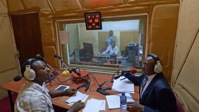 Le studio de Radio Publique Africaine (RPA) au Burundi