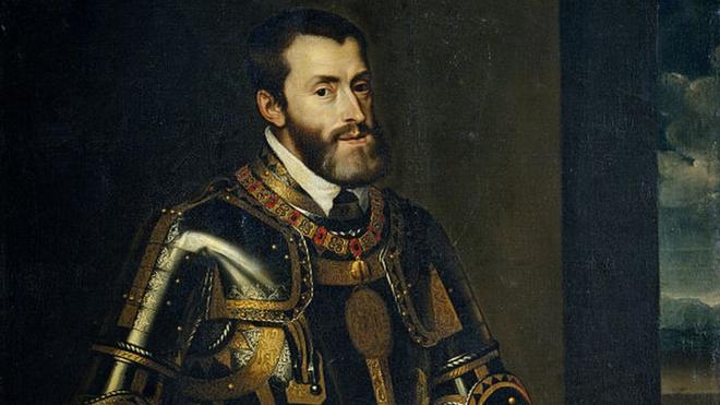 A portrait of Charles V by Juan Pantojasportingbet esportes virtuaisla Cruz (1553-1608)