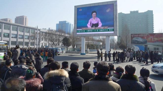 north koreans watching tv