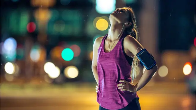 Young woman after a workout outdoors