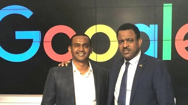 ኬብሮን ደጀኔ ከአምባሳደር ካሳ ተክለብርሃን ጋር