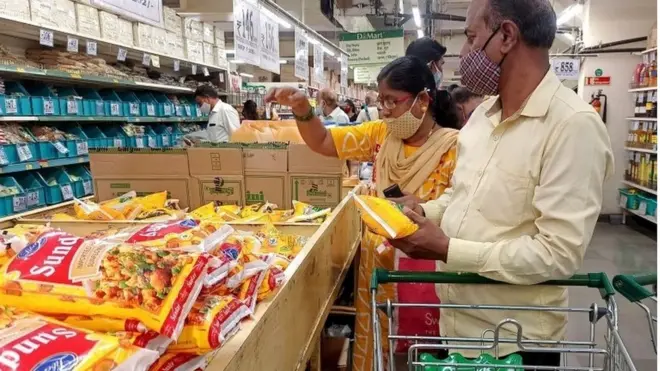 印度孟買超市，2022年3月7日