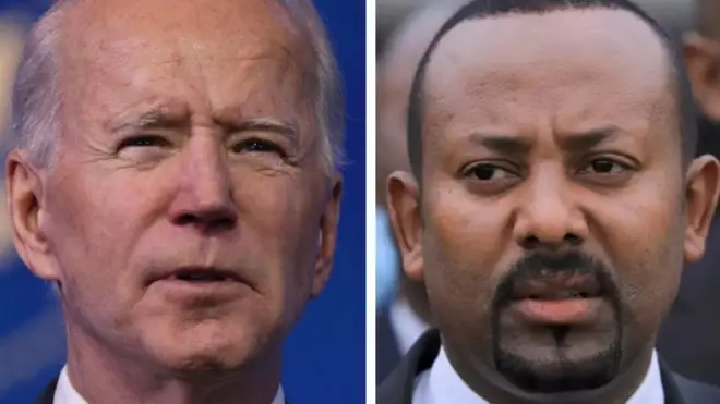 ጆ ባይደን እና ዐቢይ አህመድ