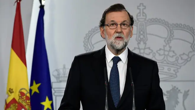 El presidente del gobierno español acusa a los independentistas catalanes de quebrar el orden constitucional.