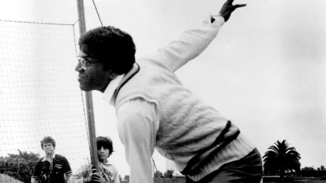 નેટ પ્રેકટિસ દરમિયાન દિલીપ દોશી