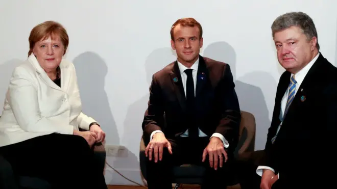 Канцлер Німеччини Ангела Меркель та президент Франції Еммануель Макрон підтримали позицію України про невизнання так званих виборів ЛНР та ДНР