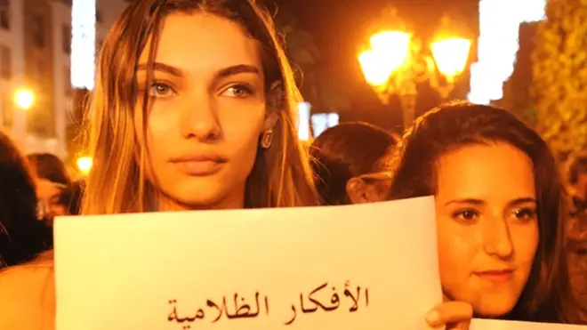 A 2015 protest in Morocco against sexual harassment