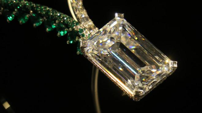 帝致163.41克拉钻石在香港展出（BBC中文网图片28/9/2017）