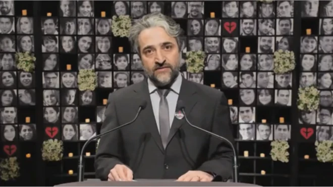 عکس از پخش زنده مراسم در توییتر