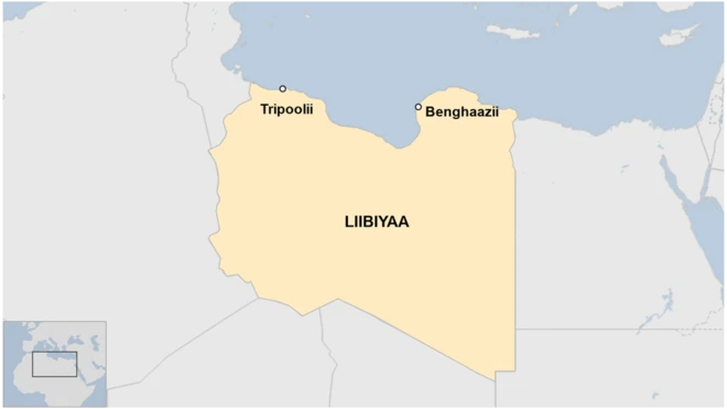 Kaartaa biyya Liibiyaa fi magaalaa Tiriipoolii agarsiisu