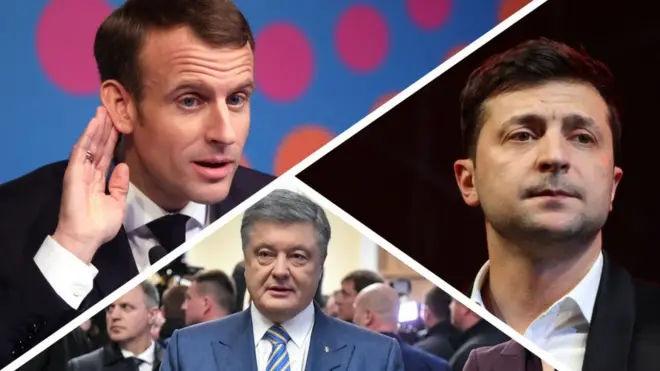Зеленський і Порошенко зустрілися з Макроном у Парижі