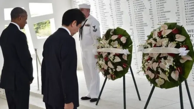 ဂျပန်နဲ့ အမေရိကန် ခေါင်းဆောင် နှစ်ဦး အလေးအမြတ် ပြု