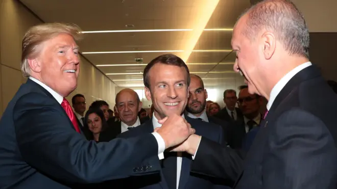 Trump, Macron y Erdogan